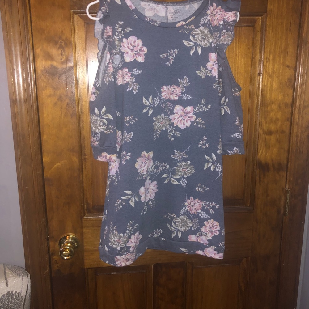 Floral sweater dress